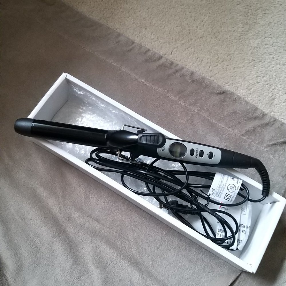 solia profresional digital ceramic curling iron 1" -Pre-owned